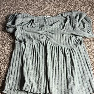 Maurices Textured Gray Blouse